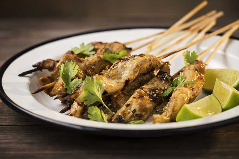 Spicy chicken skewers 